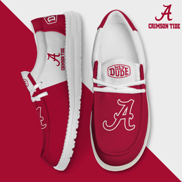 Alabama Crimson Tide Football Hey Dude Canvas Loafer Shoes HD01