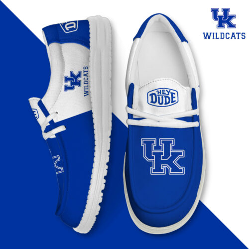 Kentucky Wildcats Football Hey Dude Canvas Loafer Shoes HD01