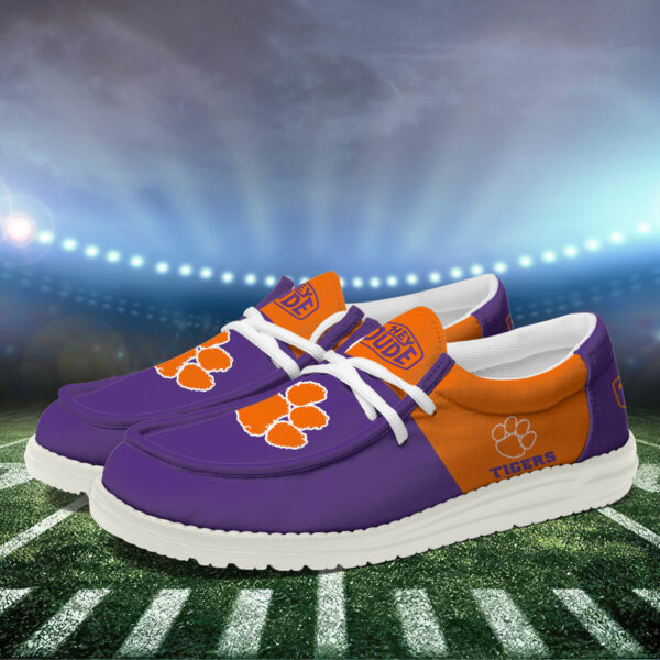 Clemson Tigers Football Hey Dude Canvas Loafer Shoes HD01