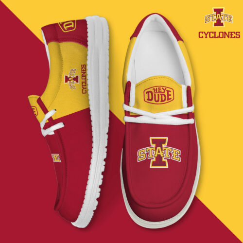 Iowa State Cyclones Football Hey Dude Canvas Loafer Shoes HD01