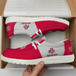 Ohio State Buckeyes Football Hey Dude Canvas Loafer Shoes HD01