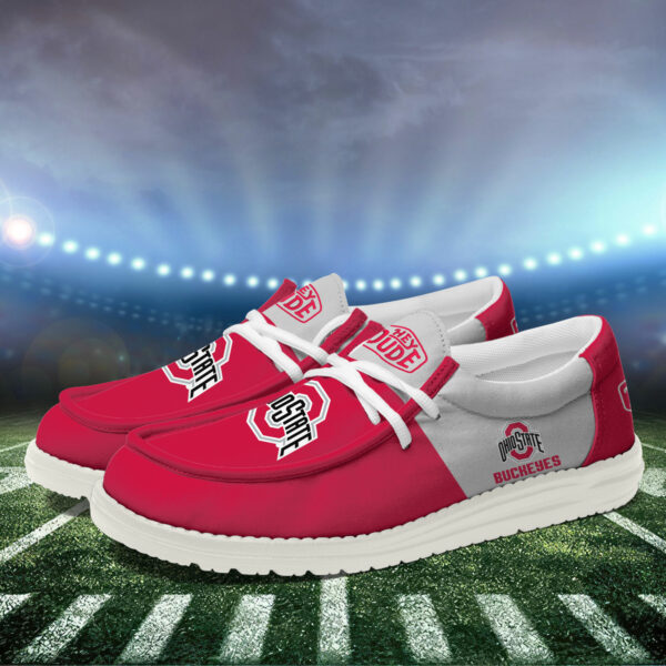 Ohio State Buckeyes Football Hey Dude Canvas Loafer Shoes HD01