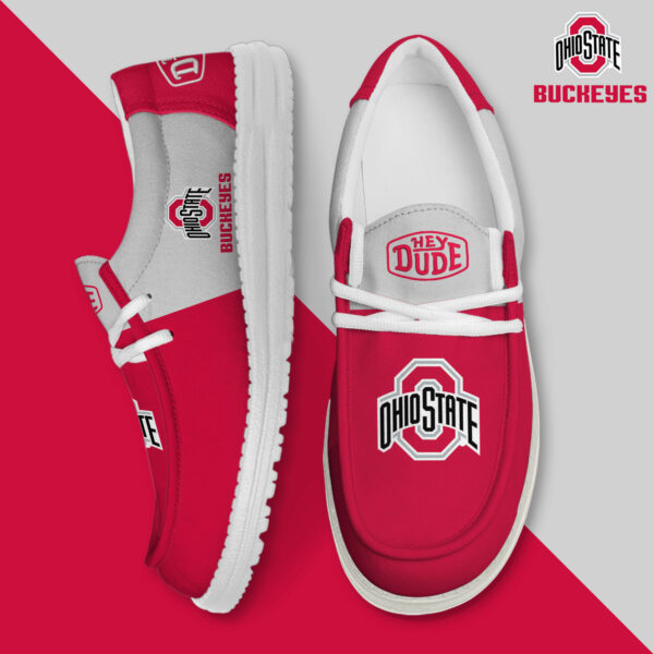 Ohio State Buckeyes Football Hey Dude Canvas Loafer Shoes HD01