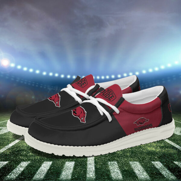 Arkansas Razorbacks Football Hey Dude Canvas Loafer Shoes HD01