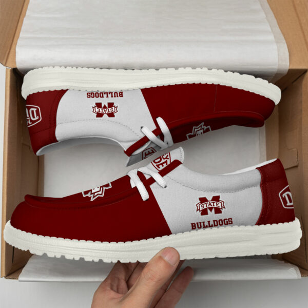 Mississippi State Bulldogs Football Hey Dude Canvas Loafer Shoes HD01