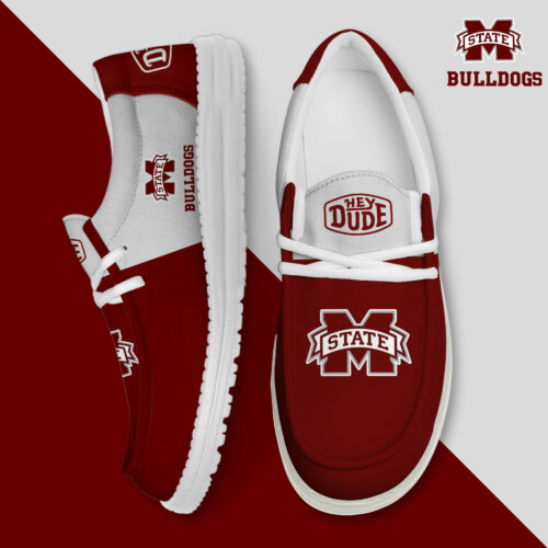 Mississippi State Bulldogs Football Hey Dude Canvas Loafer Shoes HD01