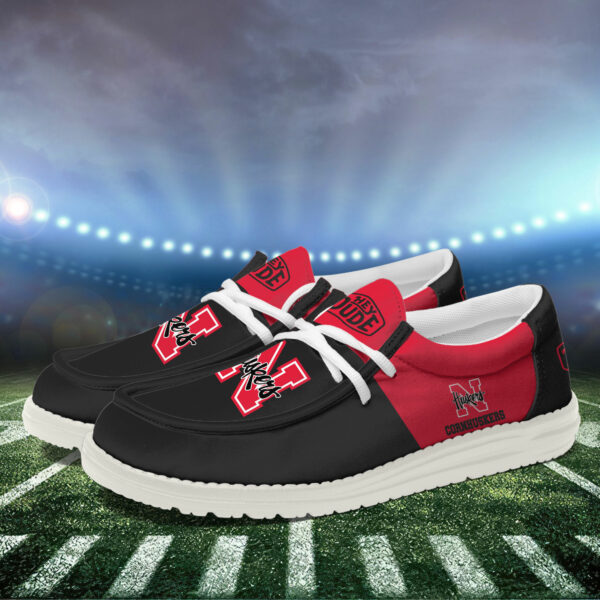 Nebraska Cornhuskers Football Hey Dude Canvas Loafer Shoes HD01