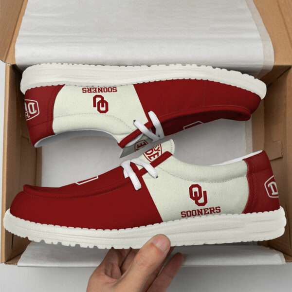 Oklahoma Sooners Football Hey Dude Canvas Loafer Shoes HD01