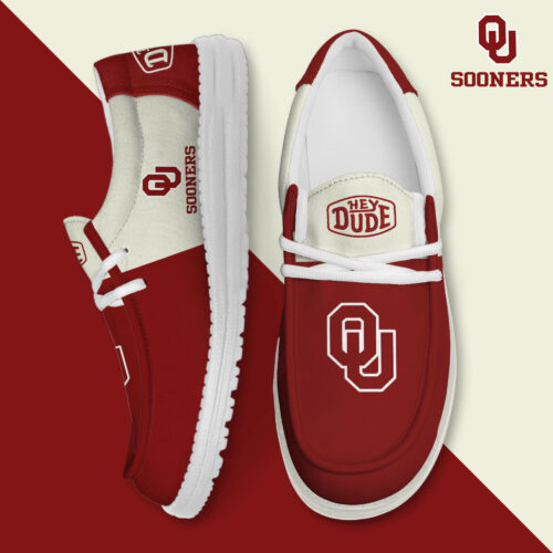 Oklahoma Sooners Football Hey Dude Canvas Loafer Shoes HD01