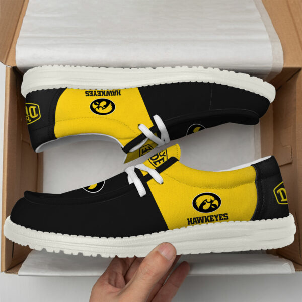 Iowa Hawkeyes Football Hey Dude Canvas Loafer Shoes HD01