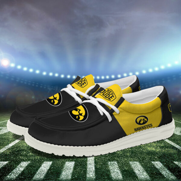 Iowa Hawkeyes Football Hey Dude Canvas Loafer Shoes HD01