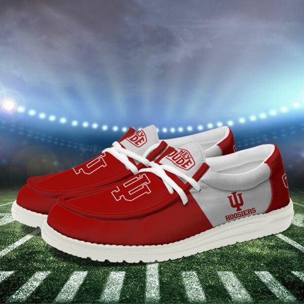 Indiana Hoosiers Football Hey Dude Canvas Loafer Shoes HD01