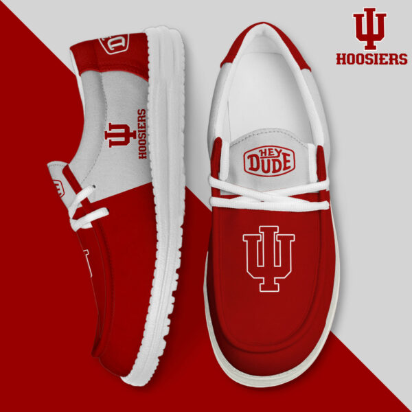 Indiana Hoosiers Football Hey Dude Canvas Loafer Shoes HD01