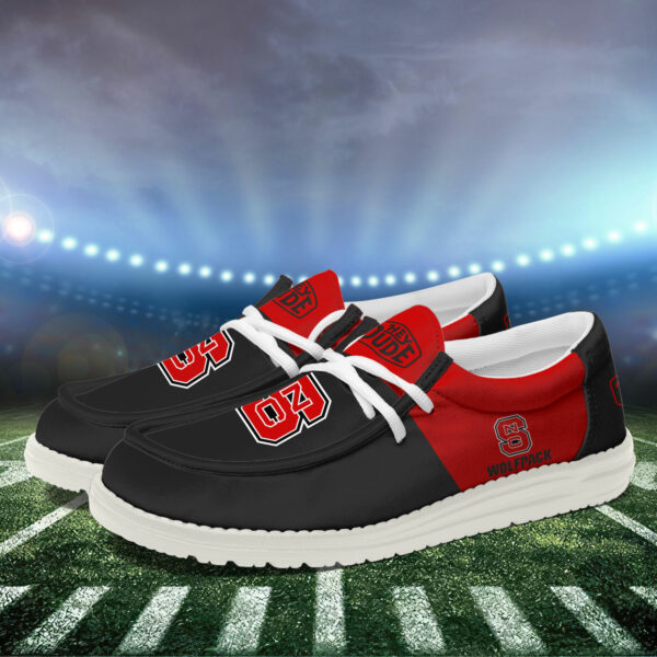 NC State Wolfpack Football Hey Dude Canvas Loafer Shoes HD01