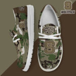 NC State Wolfpack Camouflage Football Hey Dude Canvas Loafer Shoes