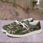 Philadelphia Eagles Camouflage Football Hey Dude Canvas Loafer Shoes