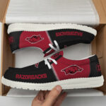 Arkansas Razorbacks Football Hey Dude Canvas Loafer Shoes HDS01