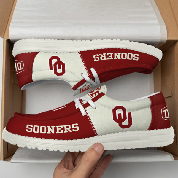 Oklahoma Sooners Football Hey Dude Canvas Loafer Shoes HDS01