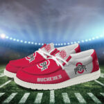 Ohio State Buckeyes Football Hey Dude Canvas Loafer Shoes HDS01