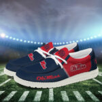 Ole Miss Rebels Football Hey Dude Canvas Loafer Shoes HDS01