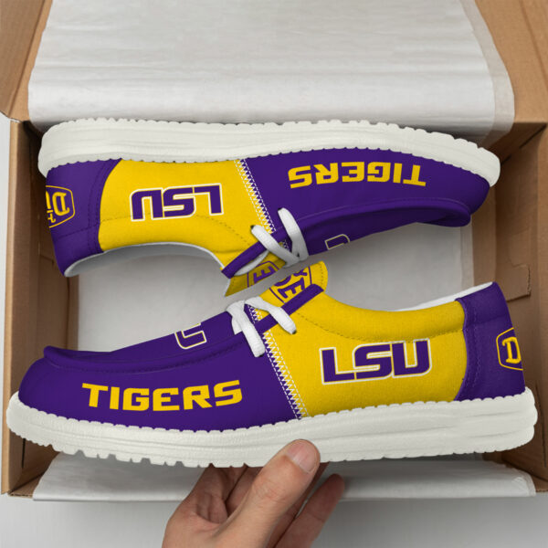 LSU Tigers Football Hey Dude Canvas Loafer Shoes HDS01