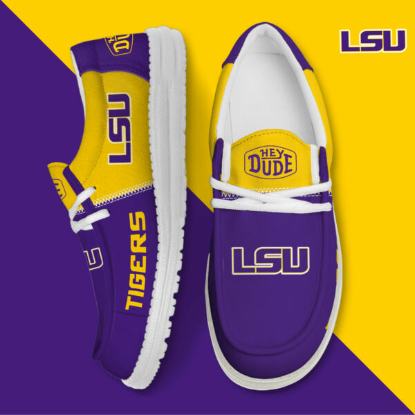 LSU Tigers Football Hey Dude Canvas Loafer Shoes HDS01