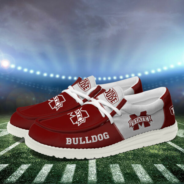 Mississippi State Bulldogs Football Hey Dude Canvas Loafer Shoes HDS01