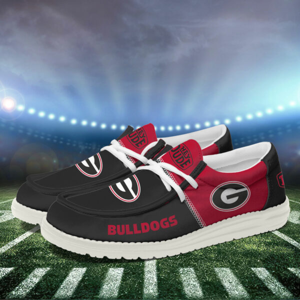 Georgia Bulldogs Football Hey Dude Canvas Loafer Shoes HDS01