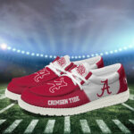 Alabama Crimson Tide Football Hey Dude Canvas Loafer Shoes HDS01