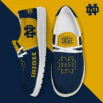 Notre Dame Fighting Irish Football Hey Dude Canvas Loafer Shoes HDS01