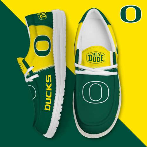 Oregon Ducks Football Hey Dude Canvas Loafer Shoes HDS01