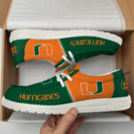 Miami Hurricanes Football Hey Dude Canvas Loafer Shoes HDS01