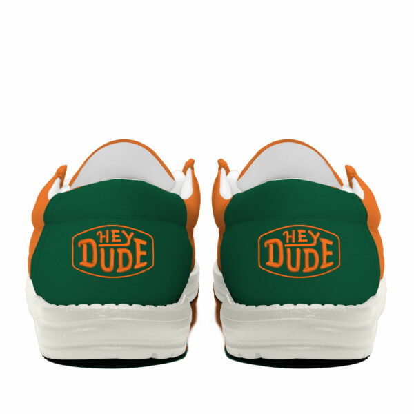 Miami Hurricanes Football Hey Dude Canvas Loafer Shoes HDS01