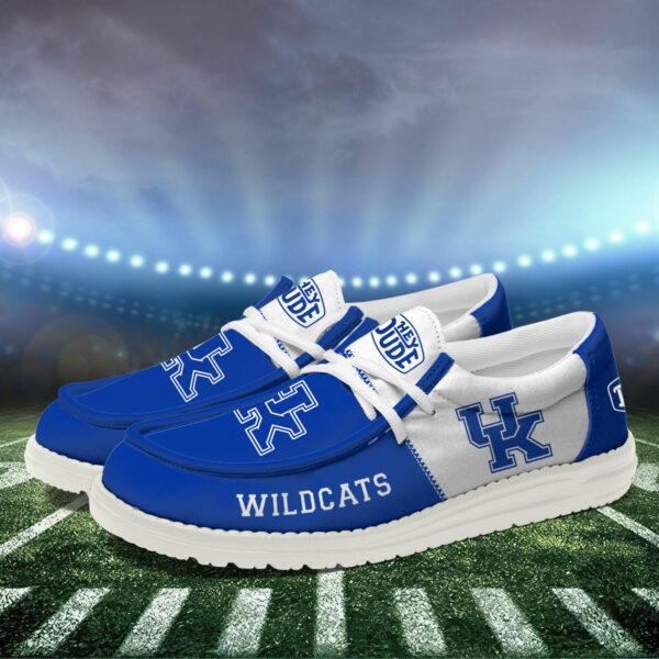 Kentucky Wildcats Football Hey Dude Canvas Loafer Shoes HDS01