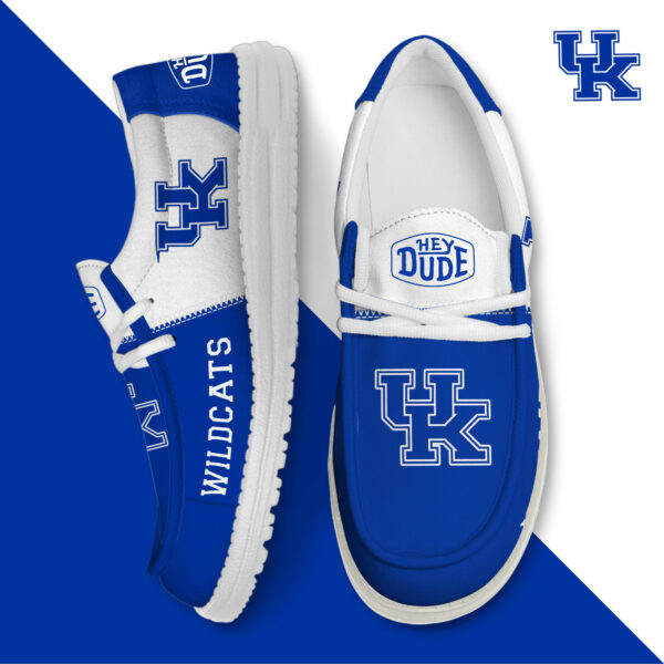 Kentucky Wildcats Football Hey Dude Canvas Loafer Shoes HDS01