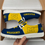 Michigan Wolverines Football Hey Dude Canvas Loafer Shoes HDS01