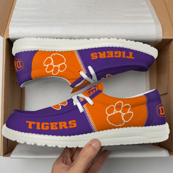 Clemson Tigers Football Hey Dude Canvas Loafer Shoes HDS01