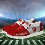 Indiana Hoosiers Football Hey Dude Canvas Loafer Shoes HDS01