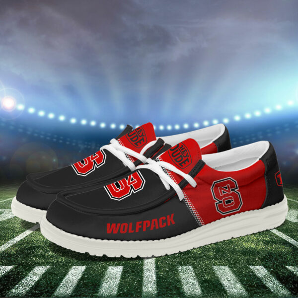 NC State Wolfpack Football Hey Dude Canvas Loafer Shoes HDS01